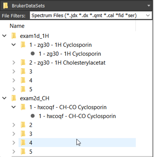 ChemAdder Data Browser display.