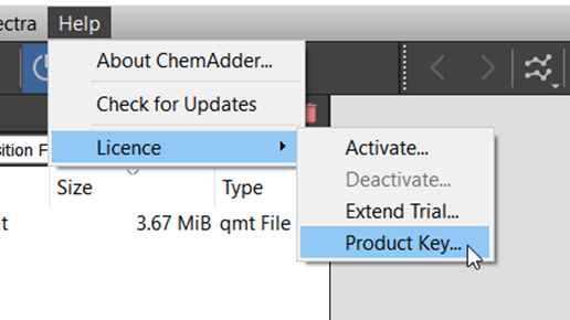Copying the product key.