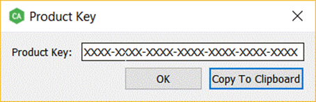 The product key.
