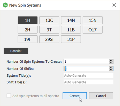 Defining the spin system.