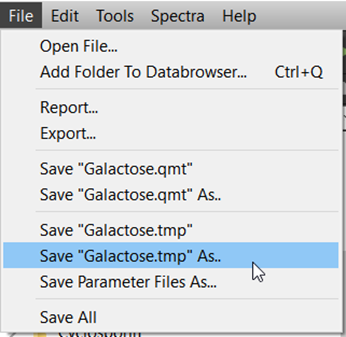 After the spectrum has been simulated you should save the file.