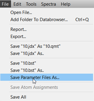Save the integrals via File menu.