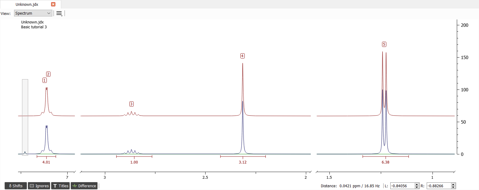 Spectrum with almost perfect match